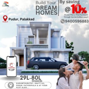 Reliable builders in palakkad with years of experience in construction services ,ensuring timely and budget friendly villas